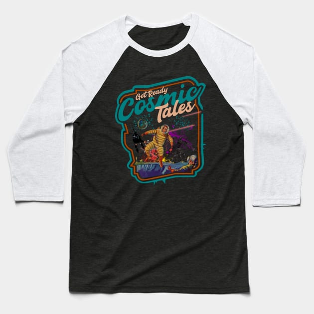 Cosmic Tales vintage sci fi Baseball T-Shirt by SpaceWiz95